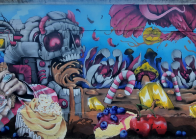 Lagos outdoor escape room wall art