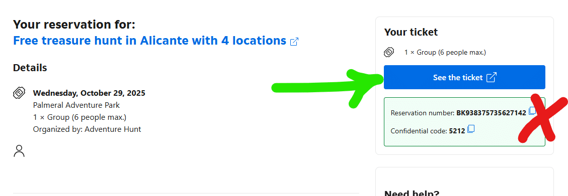 Réservation. Com ticket